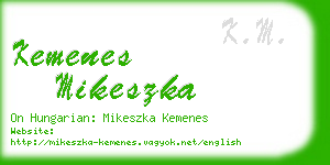 kemenes mikeszka business card